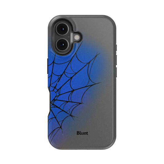 Grey Blue Web iPhone Case