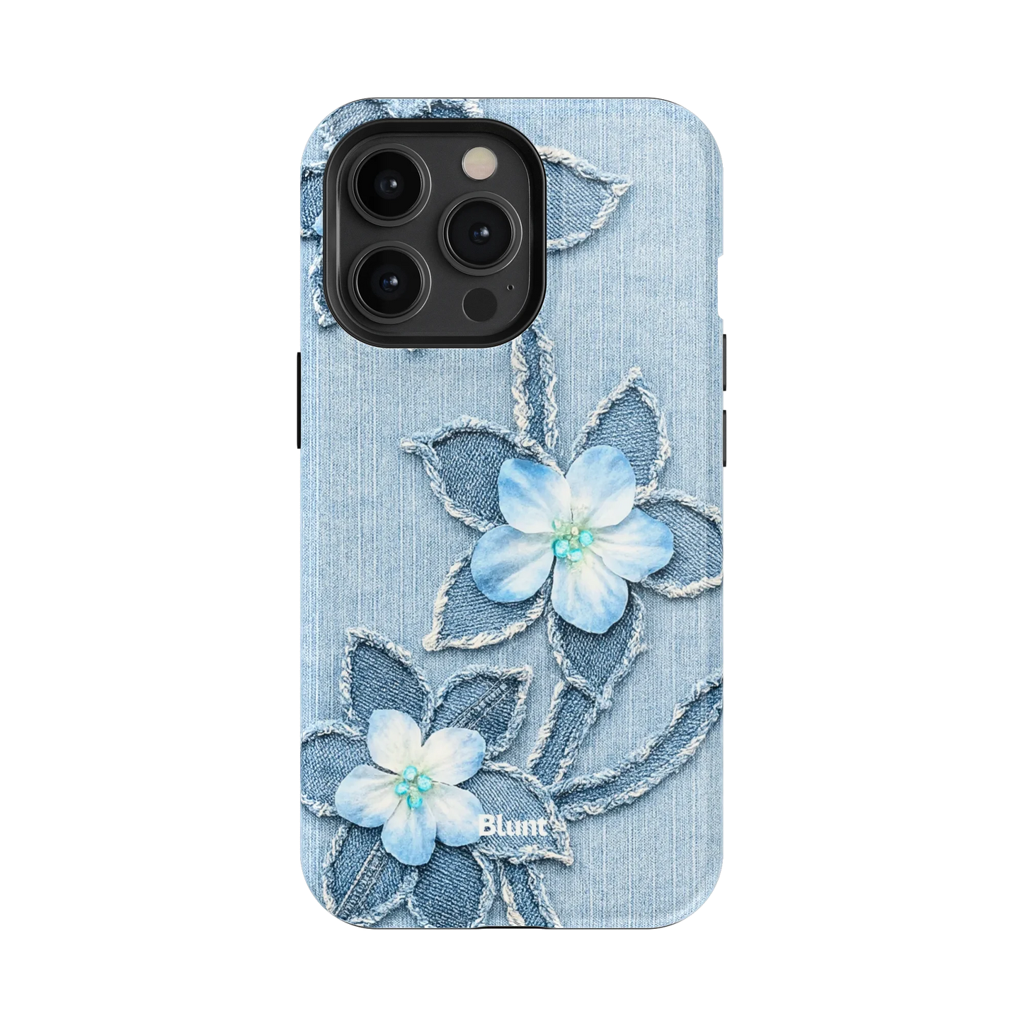 Denim Blue Bloom iPhone Case