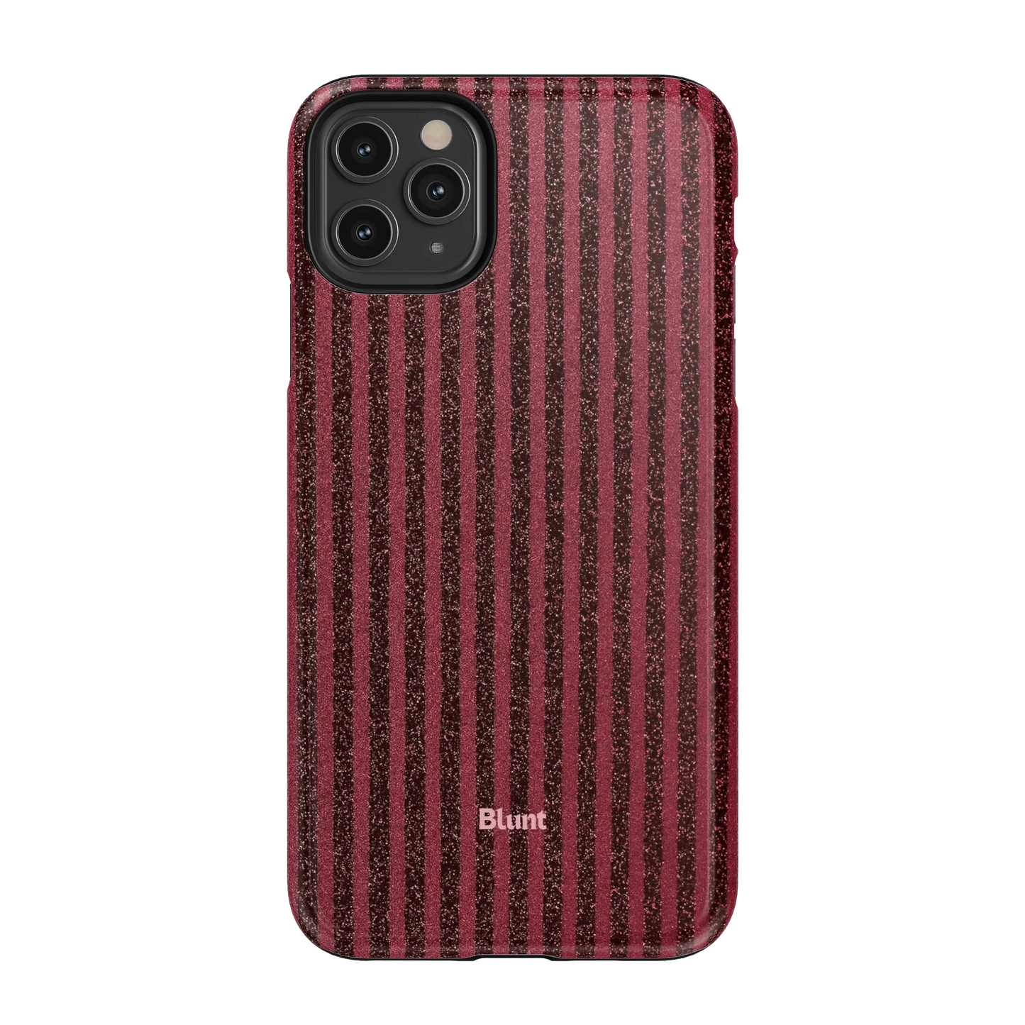 Red Sparkle Stripe iPhone Case