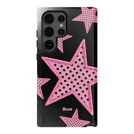 Midnight Pink Polka Star Samsung Case