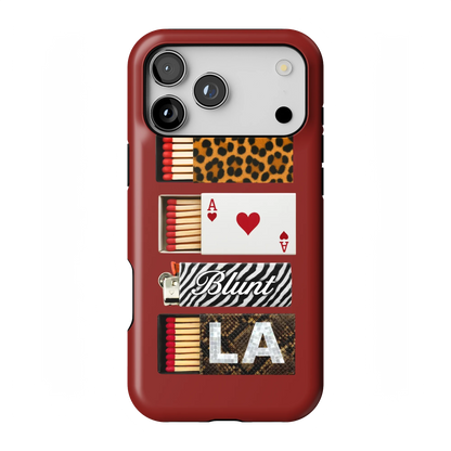 Burgundy Match iPhone Case