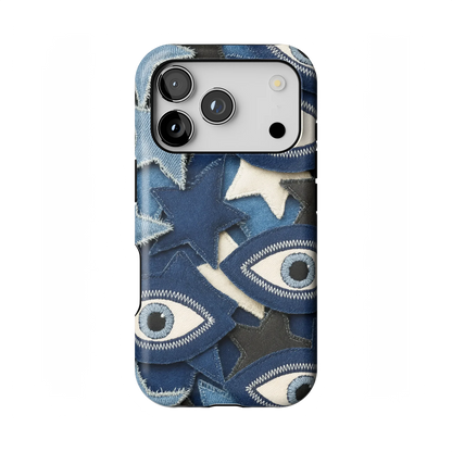Evil Eye Denim iPhone Case