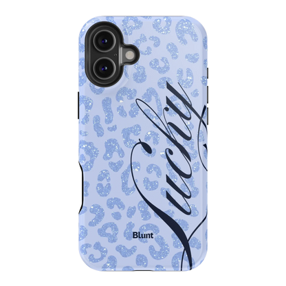 Blue Cheetah Lucky iPhone Case
