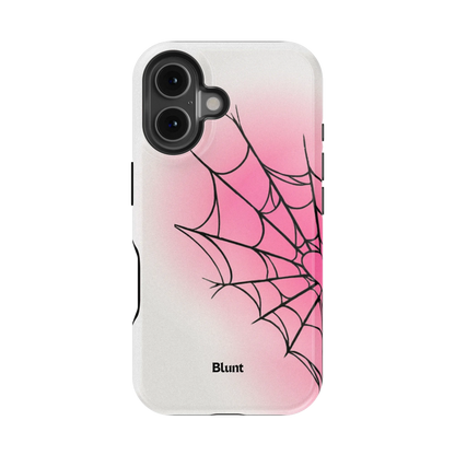 White Pink Web iPhone Case