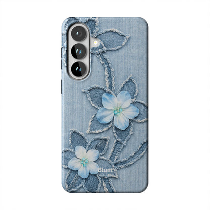 Denim Blue Bloom Samsung Case