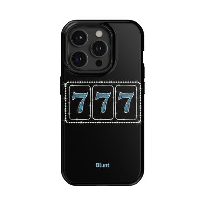 Blue Lucky 777 iPhone Case