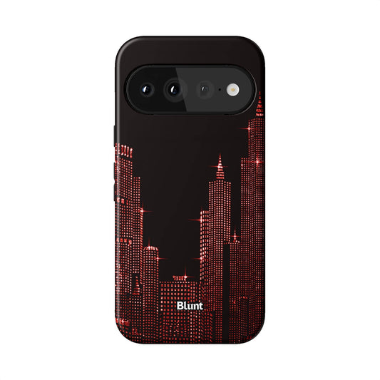 Red Nyc Skyeline Pixel Case - Blunt Cases