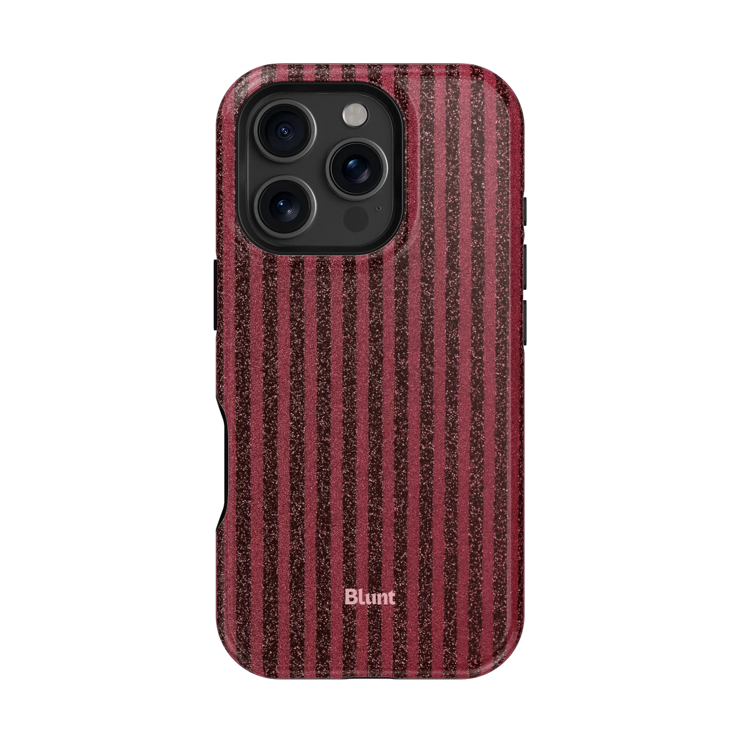 Red Sparkle Stripe iPhone Case