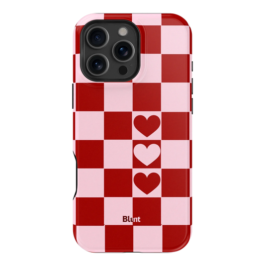 Checker Love iPhone Case