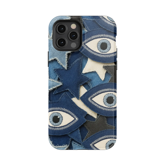Evil Eye Denim iPhone Case