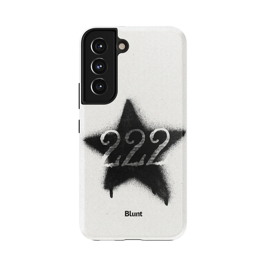 Aligned Path Samsung Case: a black star with the numbers '2.22' on a white ground
