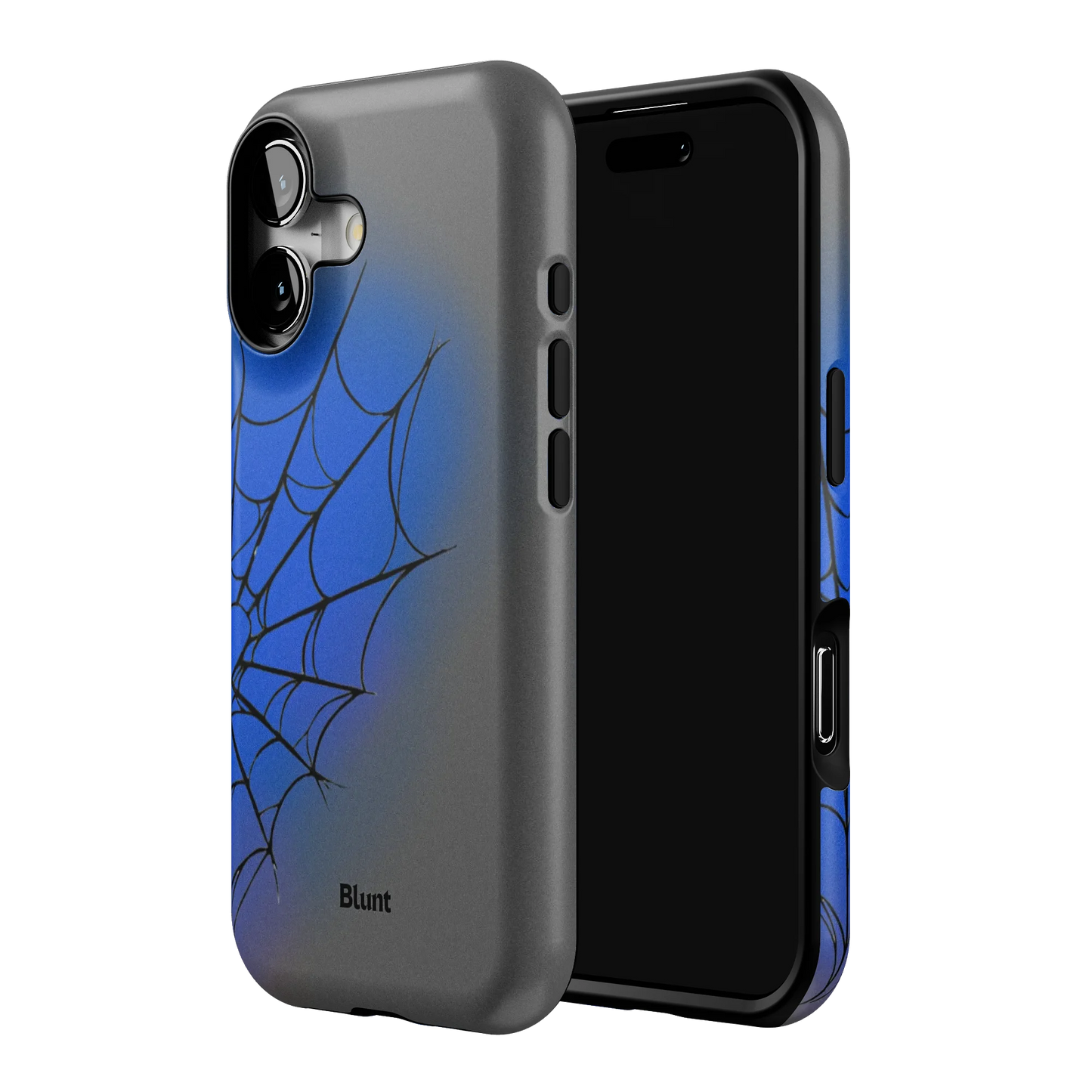 Grey Blue Web iPhone Case
