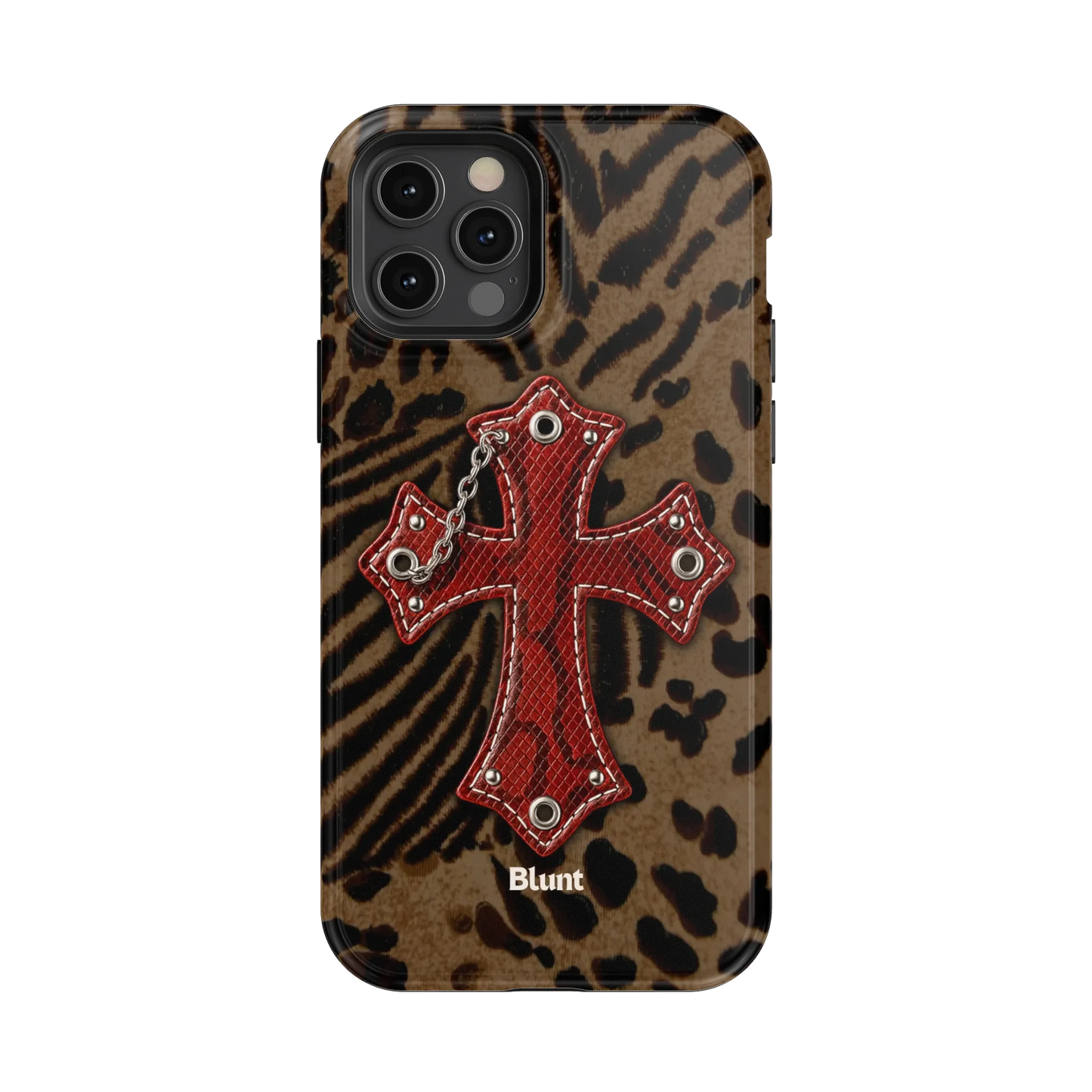 Leopard Red Cross iPhone Case