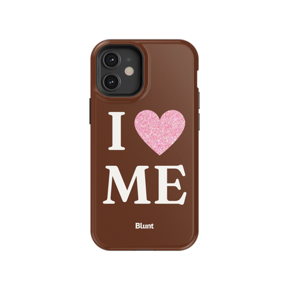 Brown I Love Me iPhone Case