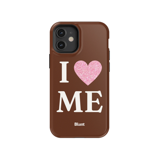 Brown I Love Me iPhone Case