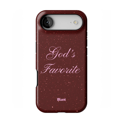 Gods Favorite Burgundy iPhone Case