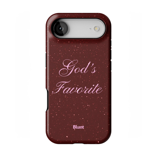 Gods Favorite Burgundy iPhone Case