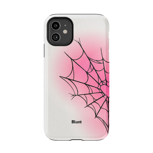 White Pink Web iPhone Case