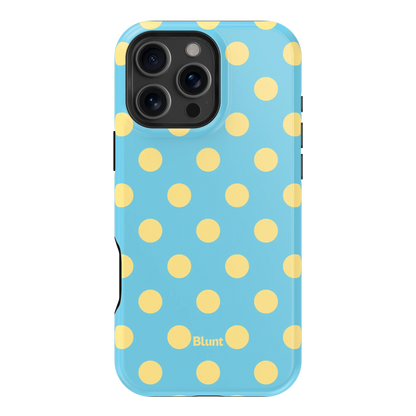 Blue Butter Polka iPhone Case