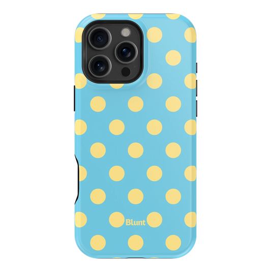 Blue Butter Polka iPhone Case