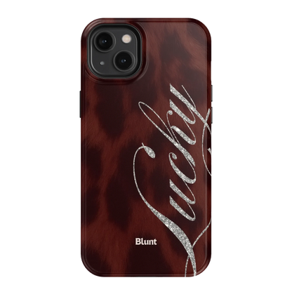 Brown Cheetah Lucky iPhone Case