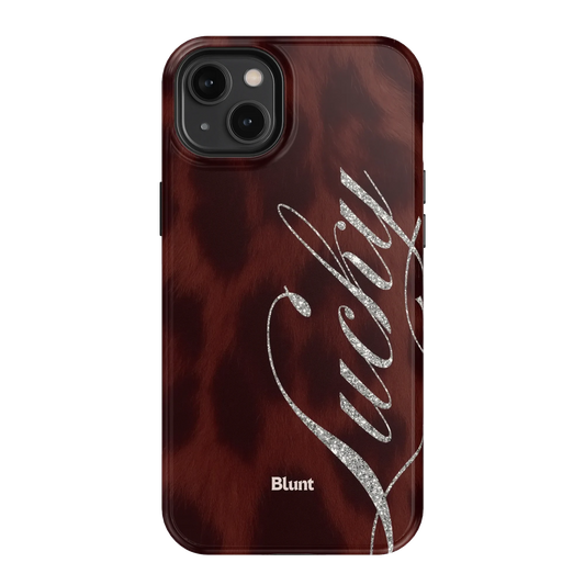 Brown Cheetah Lucky iPhone Case