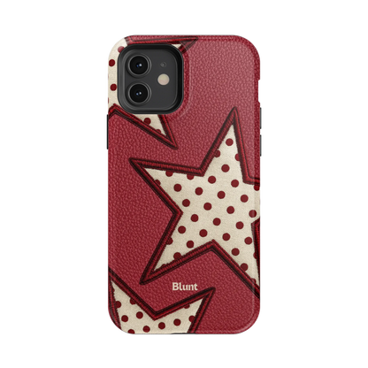 Cherry Polka Star iPhone Case