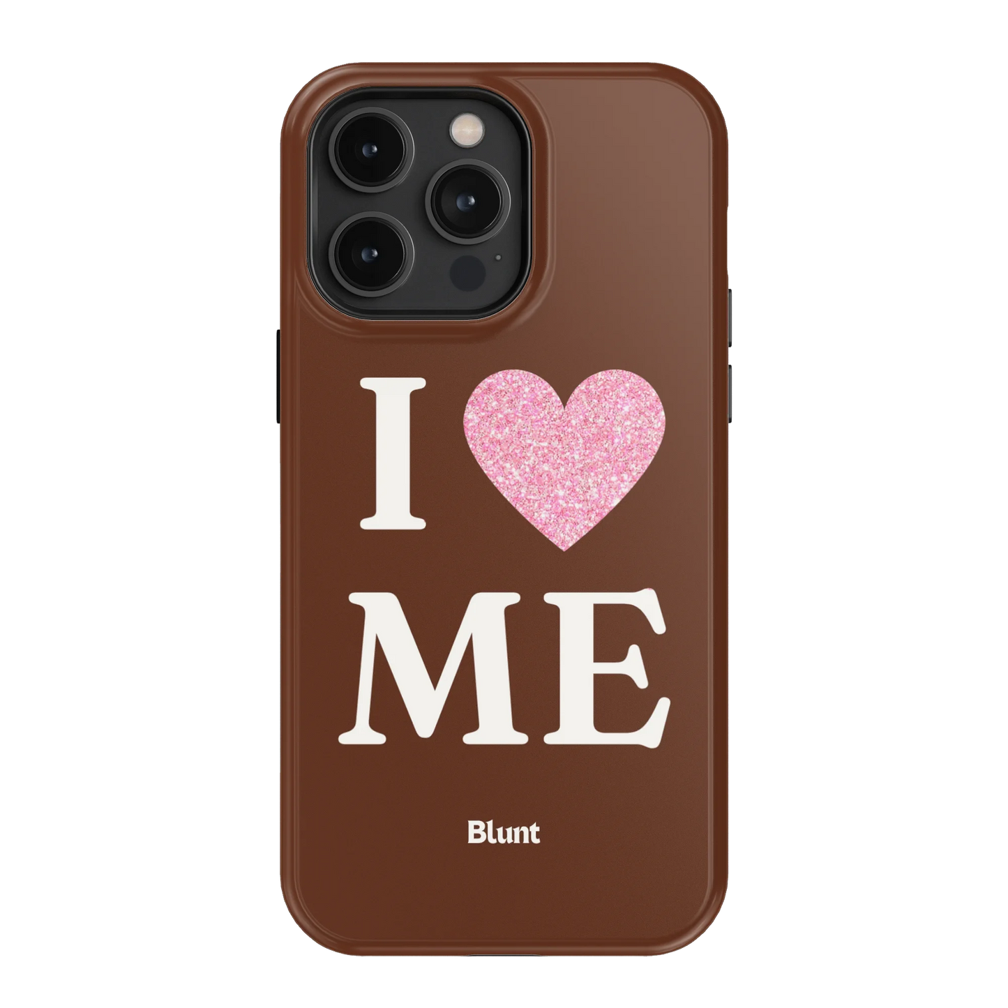 Brown I Love Me iPhone Case