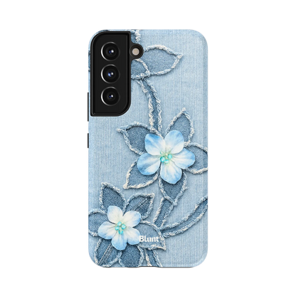 Denim Blue Bloom Samsung Case