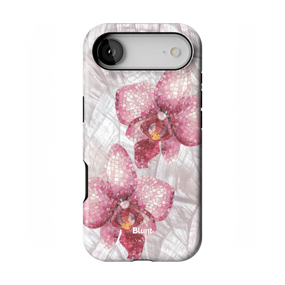 Pink Mosaic Orchids iPhone Case