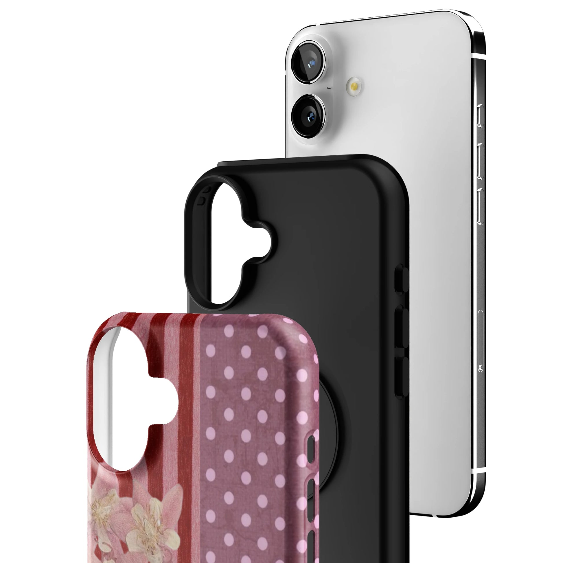 Rose Polka iPhone Case gallery - Iphone_16_Mini_Air_Plus_3