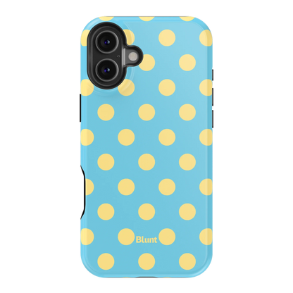 Blue Butter Polka iPhone Case