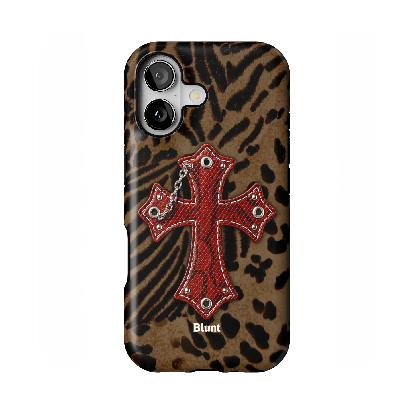 Leopard Red Cross iPhone Case