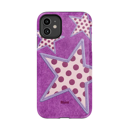 Lilac Crush Polka Star iPhone Case