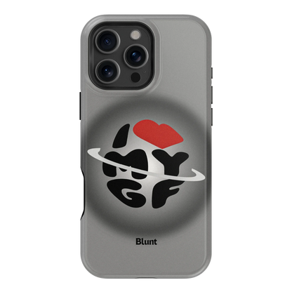Grey Aura Girlfriend iPhone Case