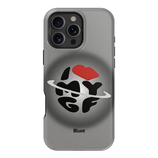 Grey Aura Girlfriend iPhone Case