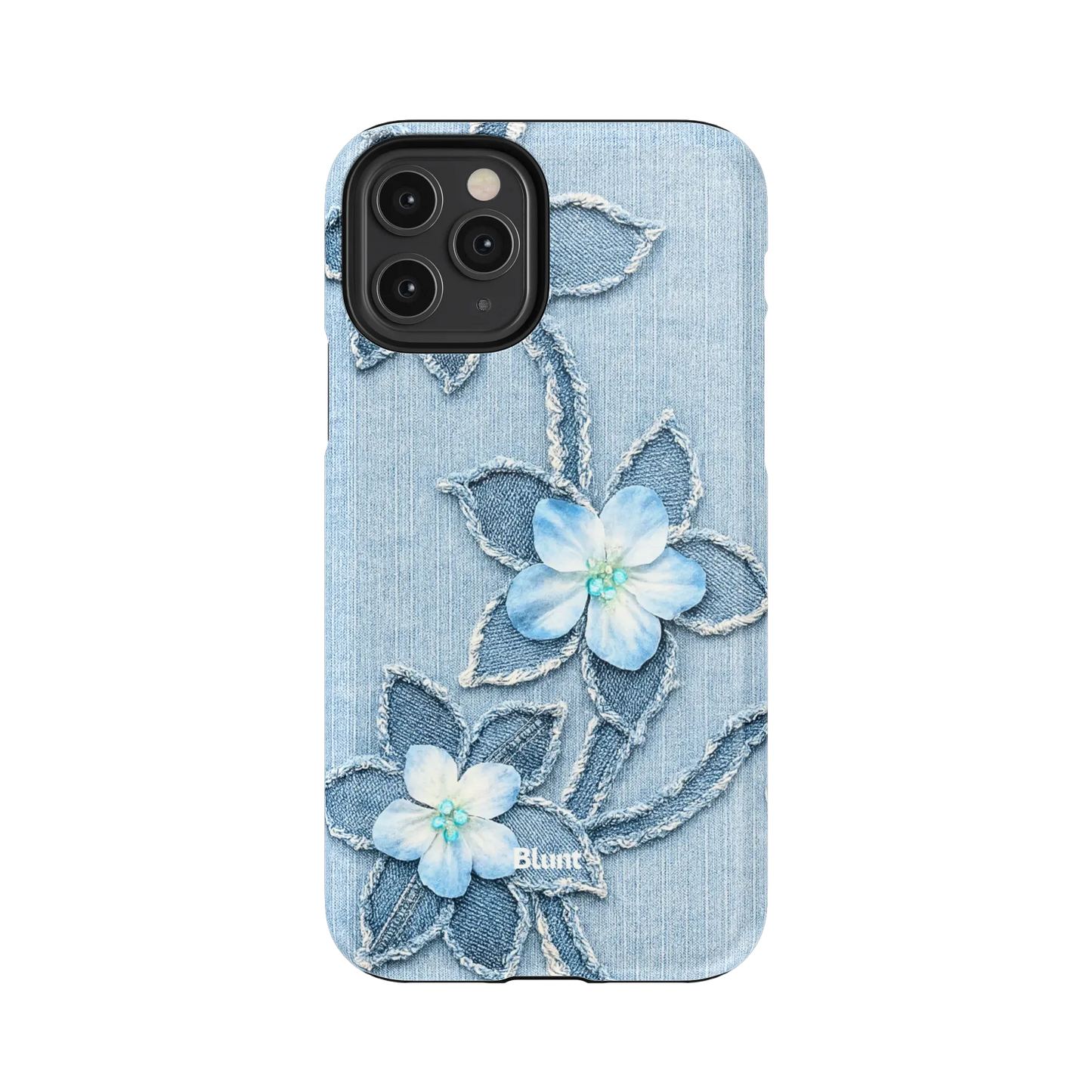 Denim Blue Bloom iPhone Case