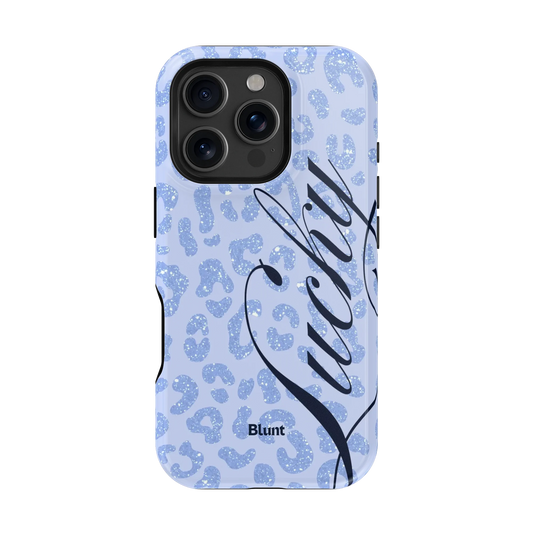 Blue Cheetah Lucky iPhone Case