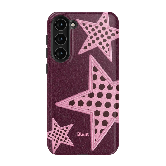 Plum Polka Star Samsung Case