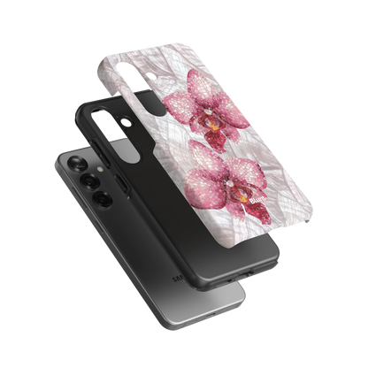 Pink Mosaic Orchids Samsung Case