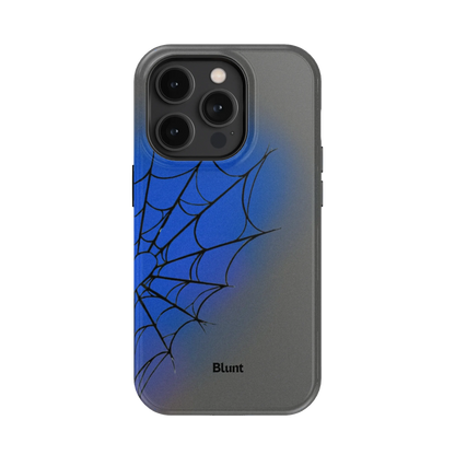 Grey Blue Web iPhone Case