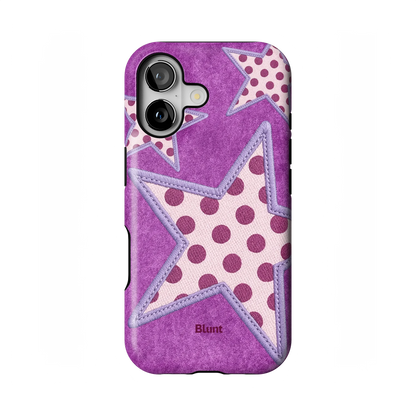 Lilac Crush Polka Star iPhone Case