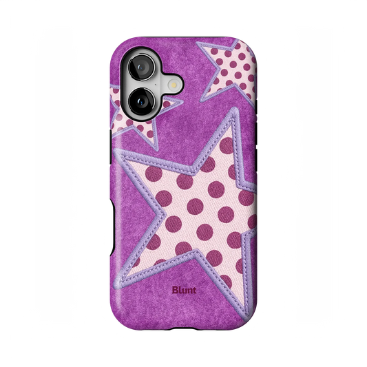 Lilac Crush Polka Star iPhone Case
