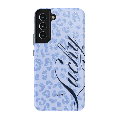Blue Cheetah Lucky Samsung Case