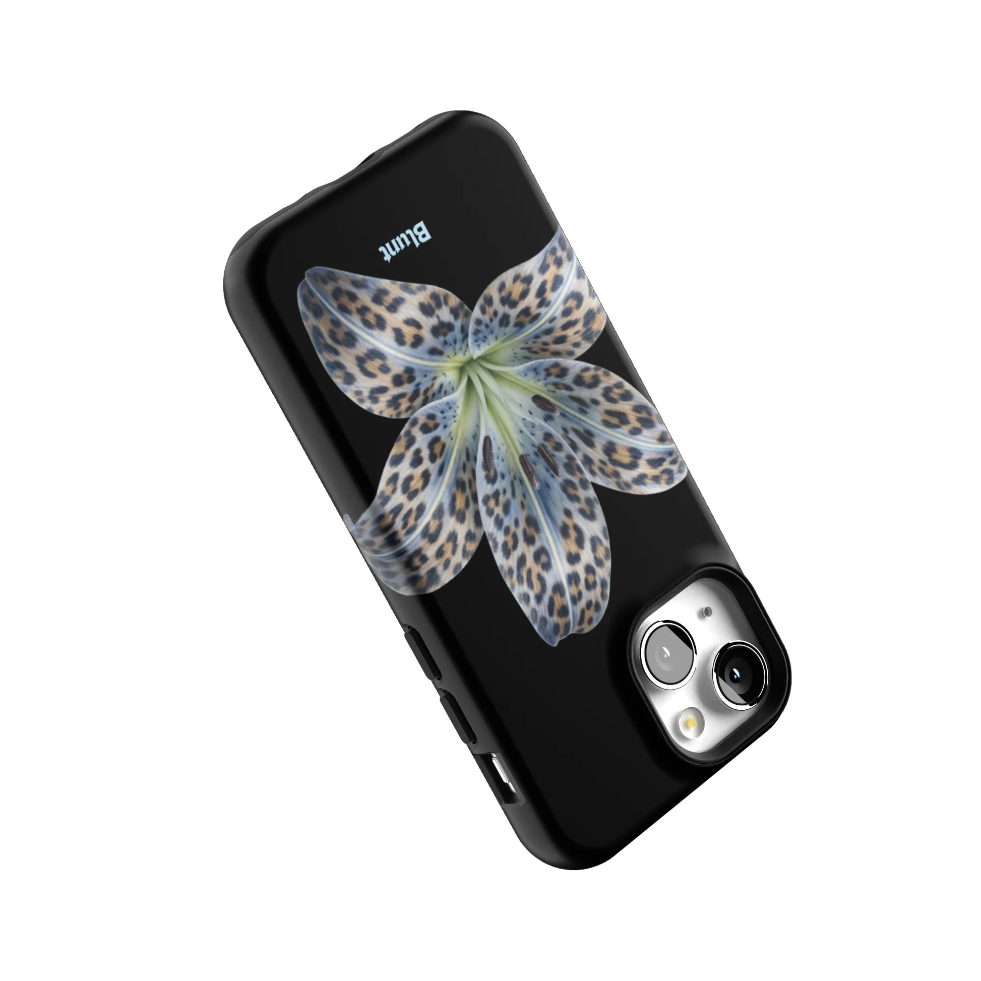 Blue-Leopard-Bloom-iphone-case-iPhone 13 Mini-4
