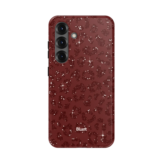 Burgundy Cheetah Print Samsung Case