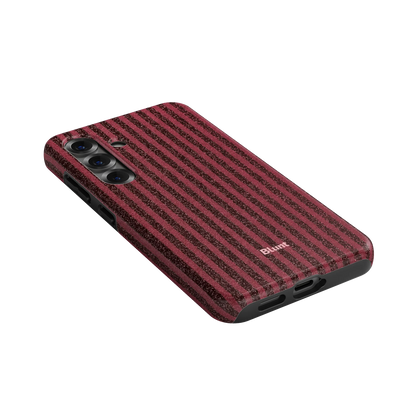 Red Sparkle Stripe Samsung Case