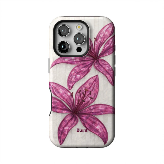 Purple-Floral-Luster-iphone-case-iPhone 16 Pro-1