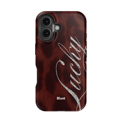 Brown Cheetah Lucky iPhone Case