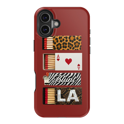 Burgundy Match iPhone Case